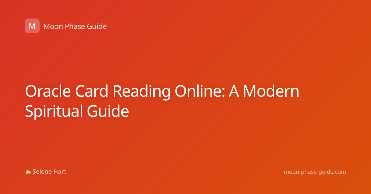 Oracle Card Reading Online: A Modern Spiritual Guide