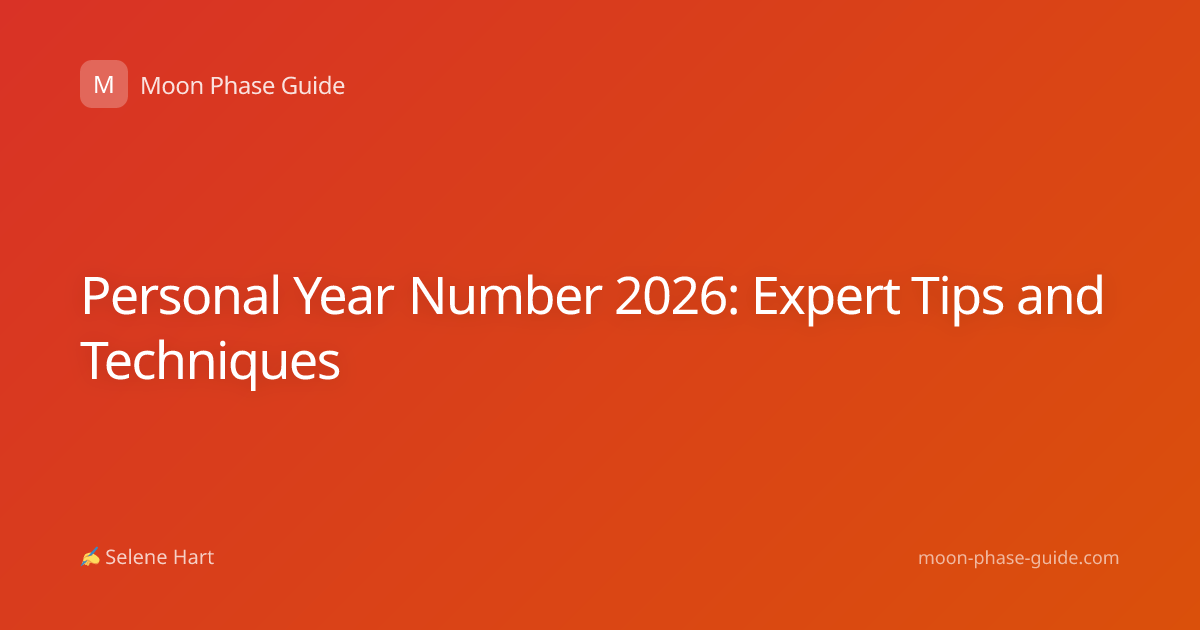 Personal Year Number 2026: Expert Tips and Techniques
